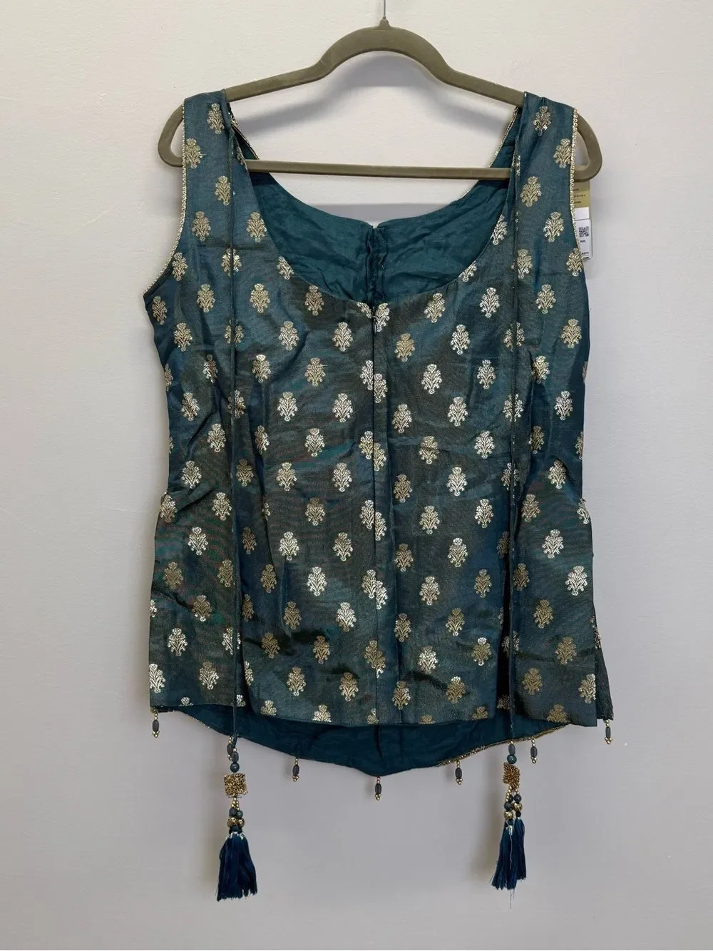 Embellished Teal Ethnic pants Set with Dupatta